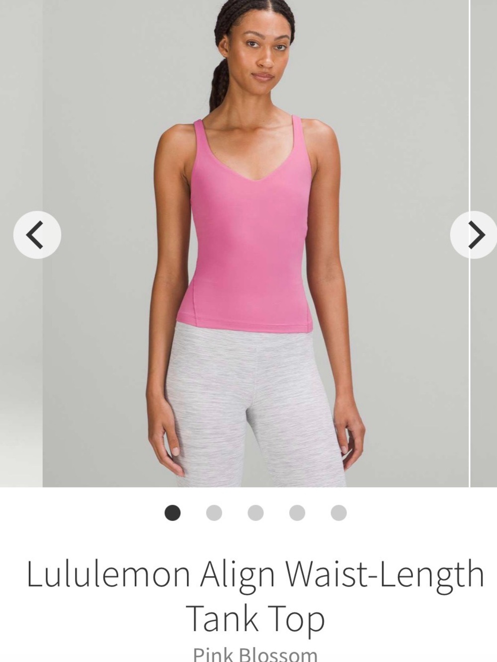 Lululemon Align Waist-Length Tank Top - Pink Blossom